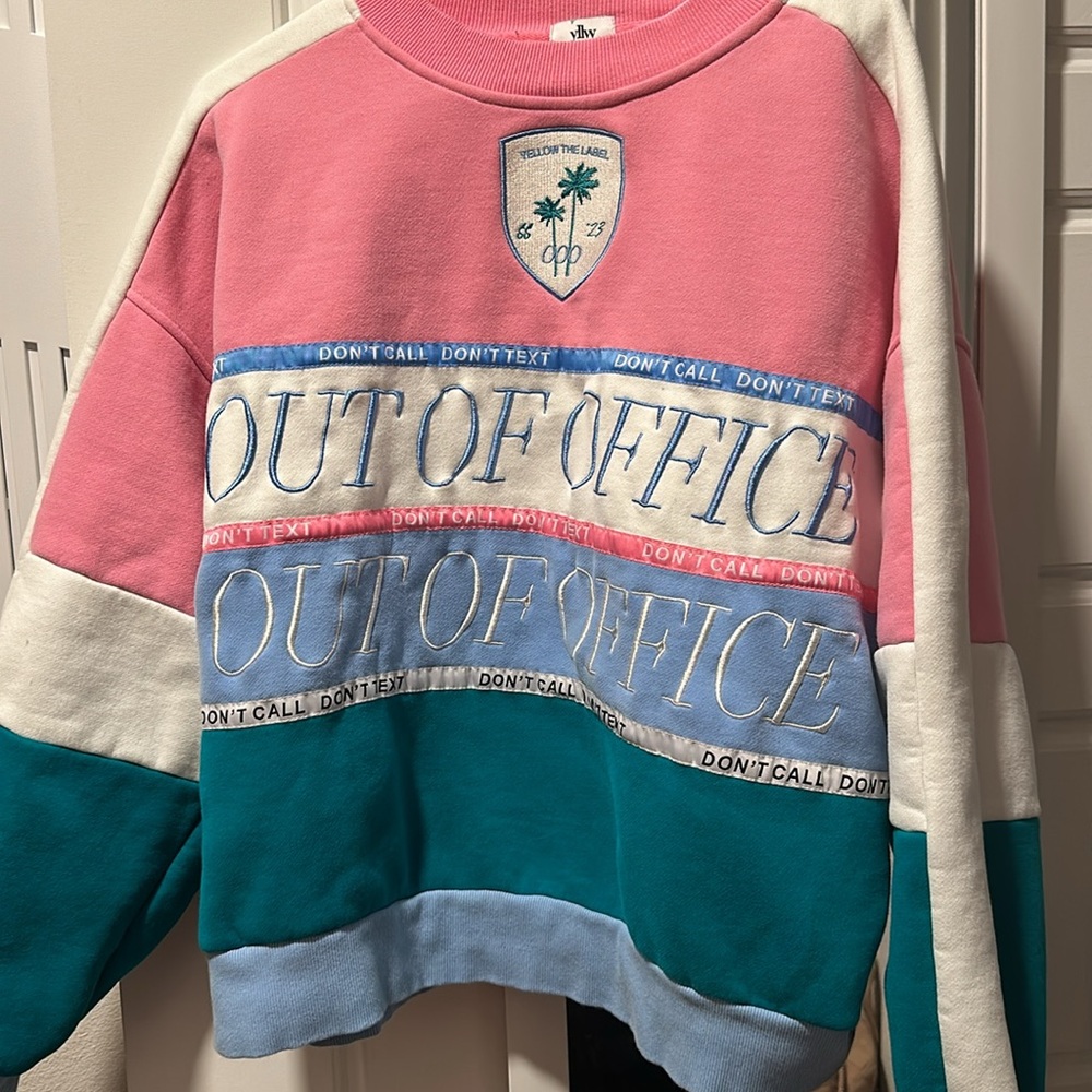 Yellow the Label Out of Office Sweatshirt - Picture 3 of 5